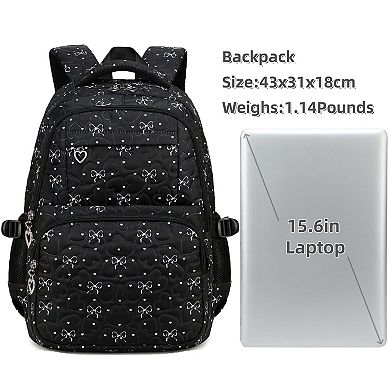 2-in-1 Girlspack Bows Heart Schoolbag Waterproof