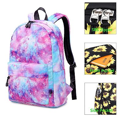 Teen School Backpack Lunch Bag Set Water Resistant