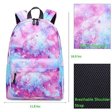 Teen School Backpack Lunch Bag Set Water Resistant