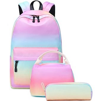 Teen School Backpack Lunch Bag Set Water Resistant
