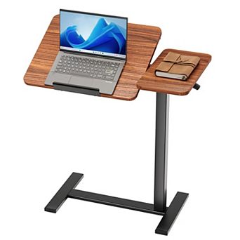 YIORTWO Height Adjustable Overbed Laptop Table Tilting Desktop Rolling Mobile Bedside Desk