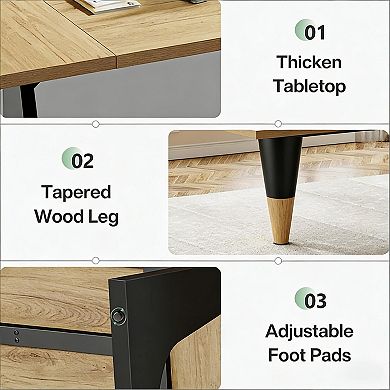 YIORTWO Executive Desk Modern Computer Office Workstation Table