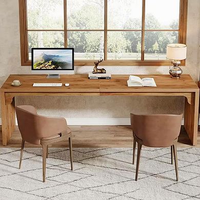 YIORTWO 79 Inch Two Person Desk Long Double Computer Desk