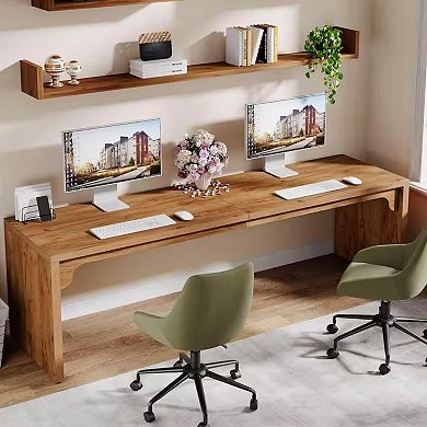 YIORTWO 79 Inch Two Person Desk Long Double Computer Desk
