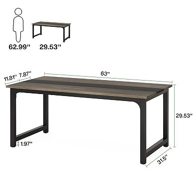 YIORTWO 70.8 Inch Computer Desk Rectangular Office Workstation