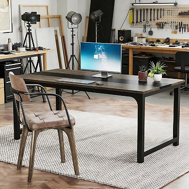 YIORTWO 70.8 Inch Computer Desk Rectangular Office Workstation