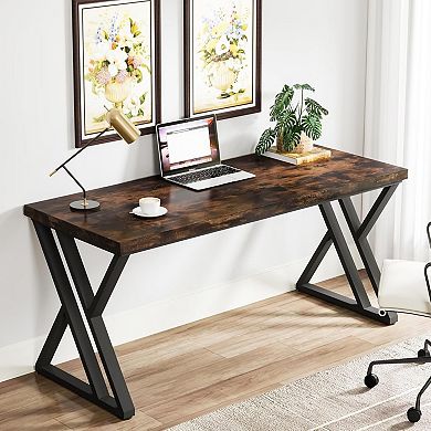YIORTWO 55 Inch Heavy Duty Computer Desk Industrial Writing Table