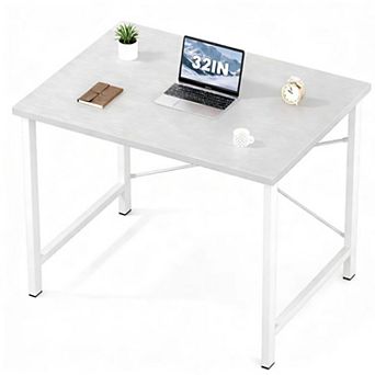 YIORTWO Computer Desk Home Office Writing Table with X Shaped Reinforcement