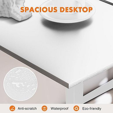 YIORTWO Computer Desk Home Office Writing Table with X Shaped Reinforcement
