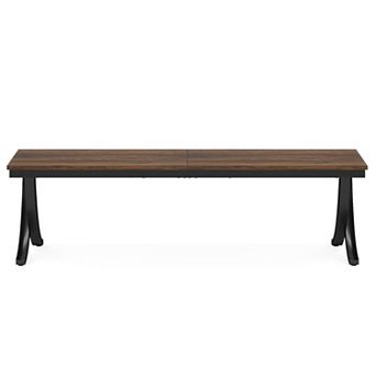 YIORTWO Industrial Two Person Desk Double Computer Desk with Metal Frame