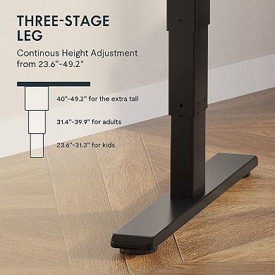 YIORTWO 55 Inch Electric Standing Desk Dual Motor Height Adjustable Office Desk for Study Room