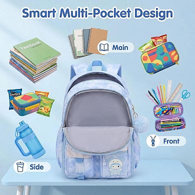 Lovely Schoolpack Splash proof Multi pocket Book Bag
