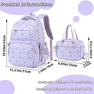 2-in-1 Girlspack Heart Bow Schoolbag