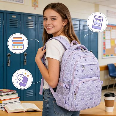 2-in-1 Girlspack Heart Bow Schoolbag