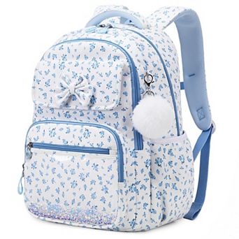 Girlspack Corduroy Bookbag Floral Pockets Women