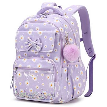 Girlspack Corduroy Bookbag Floral Pockets Women