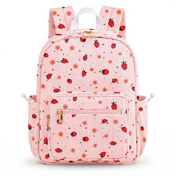 Corduroy School Backpack Set with Lunch Bag Pencil Case