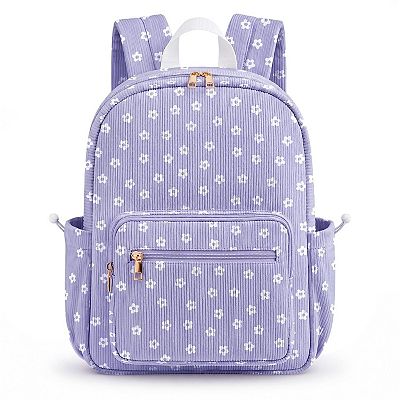 Corduroy Backpack Set with Lunch Bag & Pencil Pouch for School Personalized Corduroy Kids Backpack Set, Custom Name Lunch  main image 4