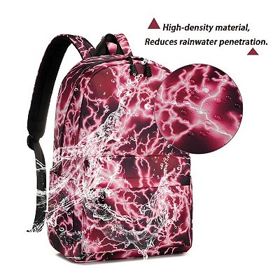 Boy Lightning School Backpack Laptop Waterproof