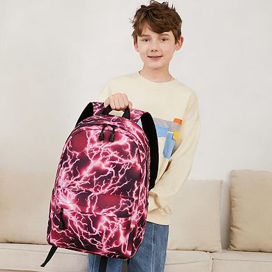 Boy Lightning School Backpack Laptop Waterproof