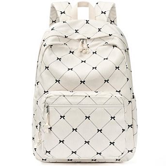 Cute Preppy Corduroy Bookbag Bow Schoolpack Teens Women Travel