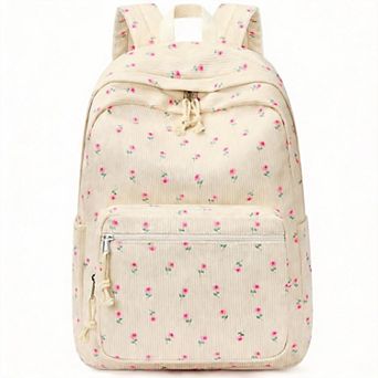 Cute Preppy Corduroy Bookbag Bow Schoolpack Teens Women Travel