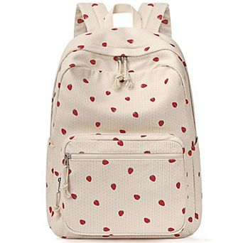 Cute Preppy Corduroy Bookbag Bow Schoolpack Teens Women Travel