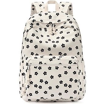 Cute Preppy Corduroy Bookbag Bow Schoolpack Teens Women Travel