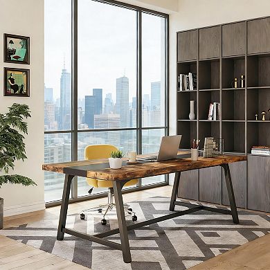 YIORTWO 70.8" Conference Table Executive Desk Meeting Table for 6-8