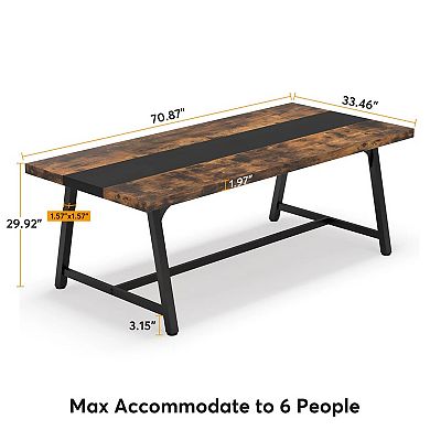 YIORTWO 70.8" Conference Table Executive Desk Meeting Table for 6-8