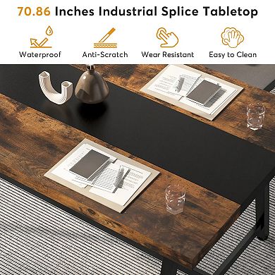 YIORTWO 70.8" Conference Table Executive Desk Meeting Table for 6-8
