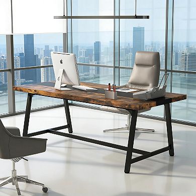 YIORTWO 70.8" Conference Table Executive Desk Meeting Table for 6-8