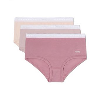 Girls' 3 Pair Pack Solid Chromatic Rose Briefs