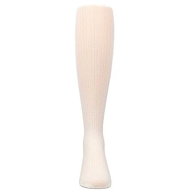Girls' Railroad Pointelle Nylon Tights