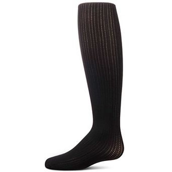 Girls' Railroad Pointelle Nylon Tights