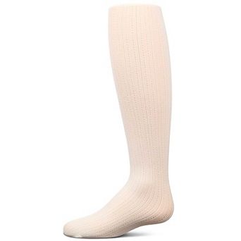 Girls' Railroad Pointelle Nylon Tights