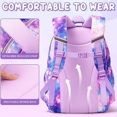 3-in-1 Backpack Lunch Box Pencil Pouch Set Girls