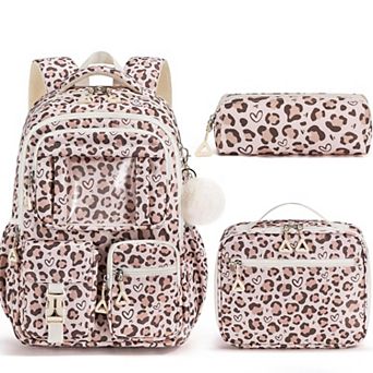 3-in-1 Backpack Lunch Box Pencil Pouch Set Girls