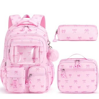 3-in-1 Backpack Lunch Box Pencil Pouch Set Girls