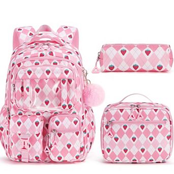 3-in-1 Backpack Lunch Box Pencil Pouch Set Girls