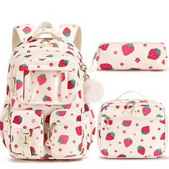 3-in-1 Backpack Lunch Box Pencil Pouch Set Girls