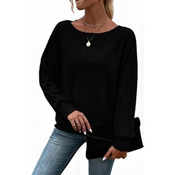 Women's Crewneck Tunic Tops Long Sleeve Business Casual Blouses