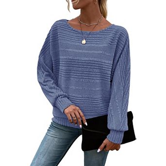 Women's Crewneck Tunic Tops Long Sleeve Business Casual Blouses