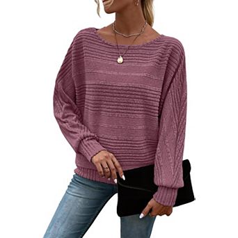 Women's Crewneck Tunic Tops Long Sleeve Business Casual Blouses