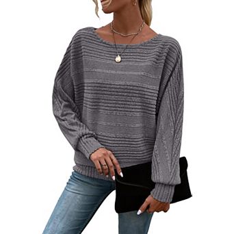 Women's Crewneck Tunic Tops Long Sleeve Business Casual Blouses