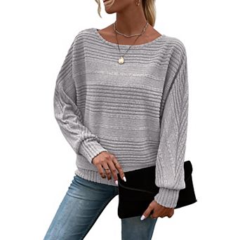 Women's Crewneck Tunic Tops Long Sleeve Business Casual Blouses