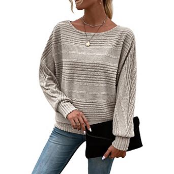 Women's Crewneck Tunic Tops Long Sleeve Business Casual Blouses