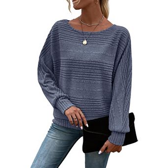Women's Crewneck Tunic Tops Long Sleeve Business Casual Blouses