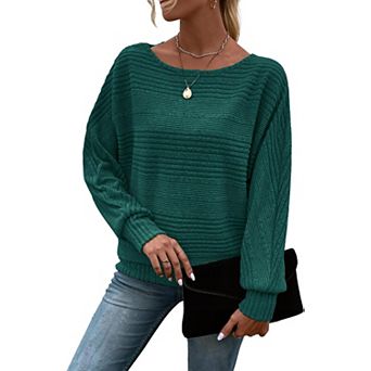 Women's Crewneck Tunic Tops Long Sleeve Business Casual Blouses