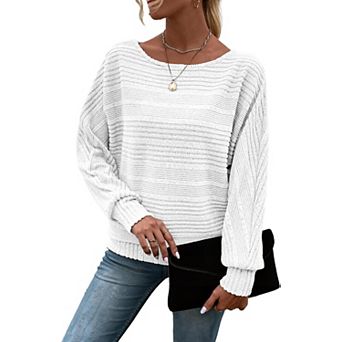 Women's Crewneck Tunic Tops Long Sleeve Business Casual Blouses